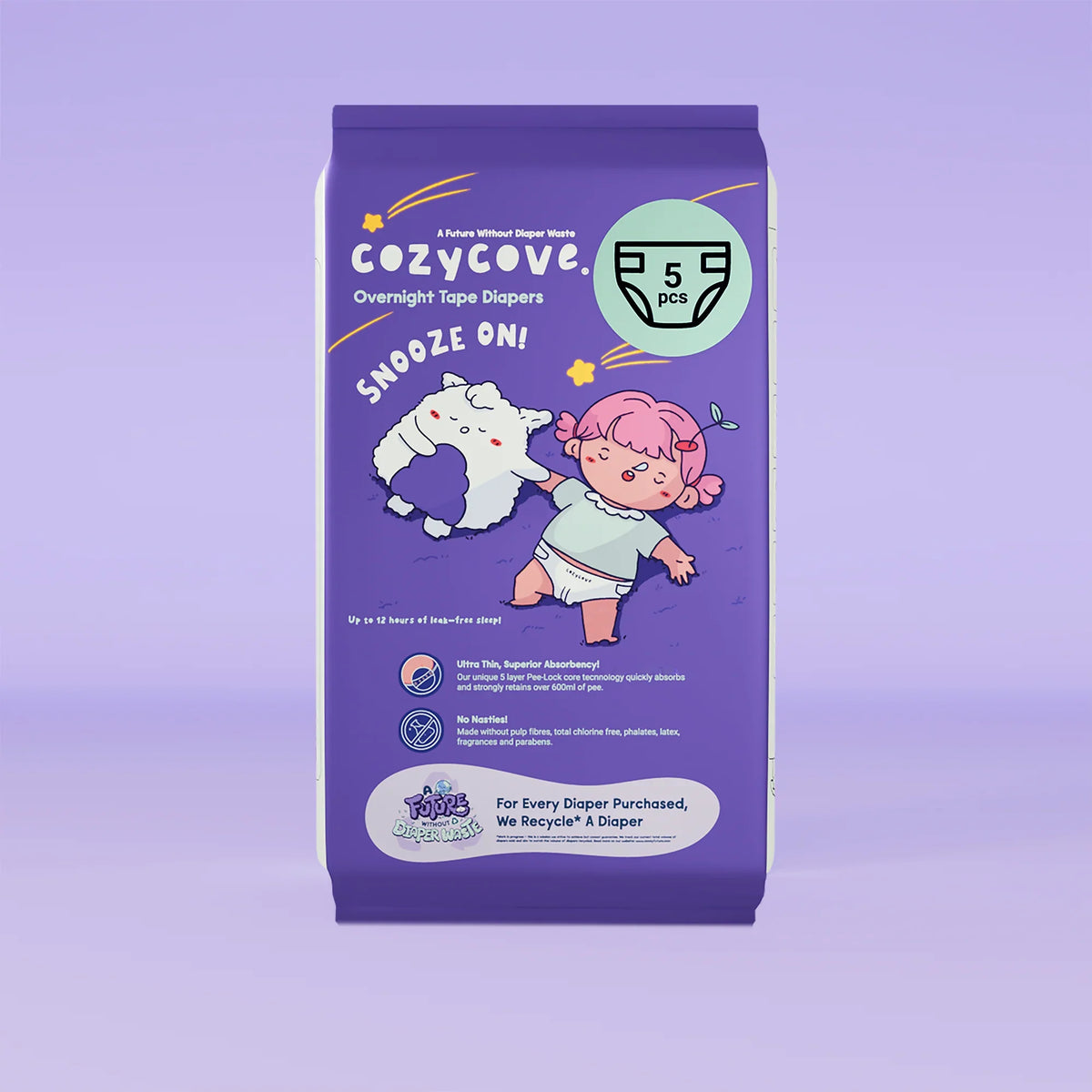 Cozycove Travel Pack Overnight Tape Diapers (Copy)